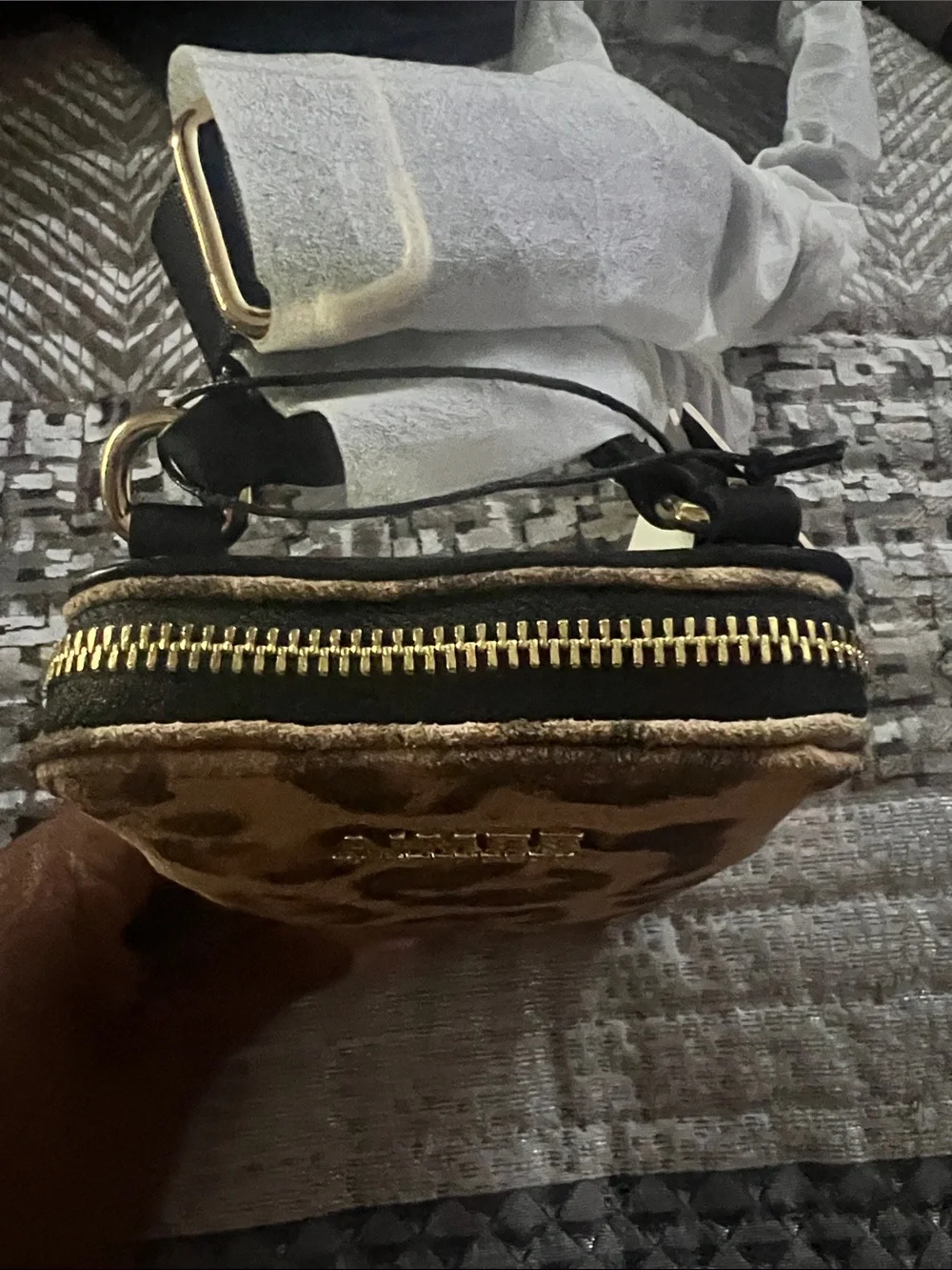 Aimee Kestenberg Leopard Print Crossbody Pouch - Brown & Tan